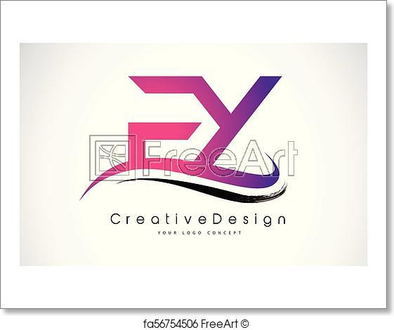Modern Letter Logo - Free art print of FY F Y Letter Logo Design. Creative Icon Modern ...