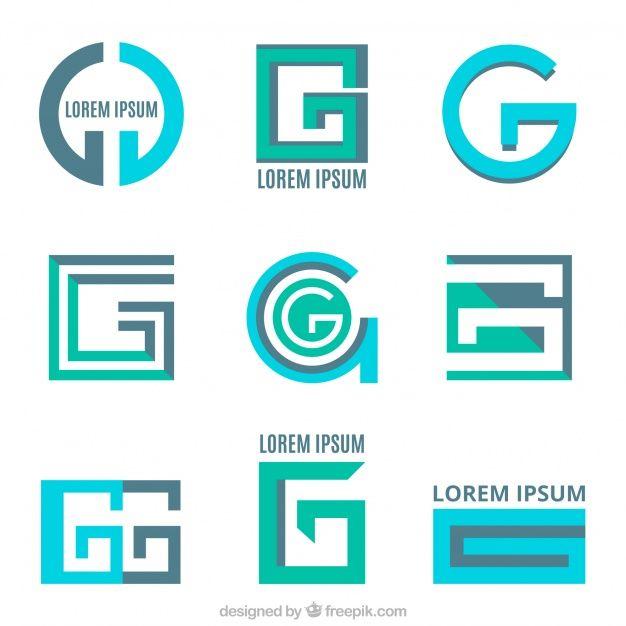 Modern Letter Logo - Set of modern letter logos g Vector