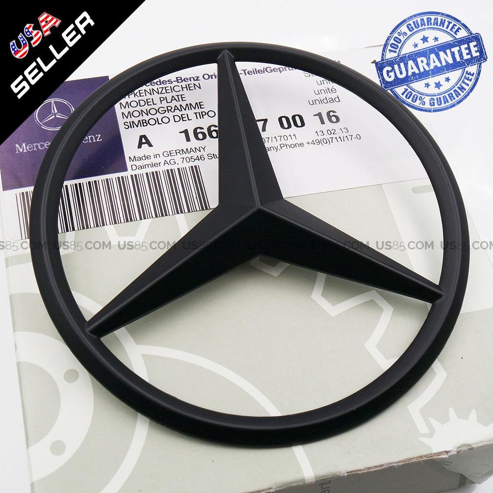 Mercedes-Benz Star Logo - Genuine Matte Black Mercedes-Benz Star Logo Trunk Rear Emblem W166 ...