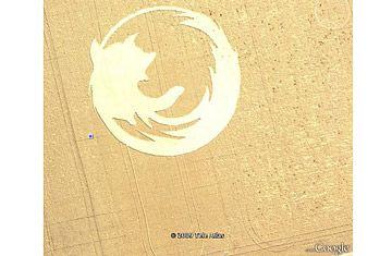 Google Earth Firefox Logo - Firefox Crop Circles Earth Finds