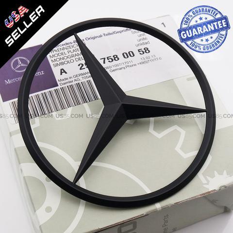 Mercedes-Benz Star Logo - Genuine Matte Black Mercedes-Benz Star Logo Trunk Rear Emblem W251 ...