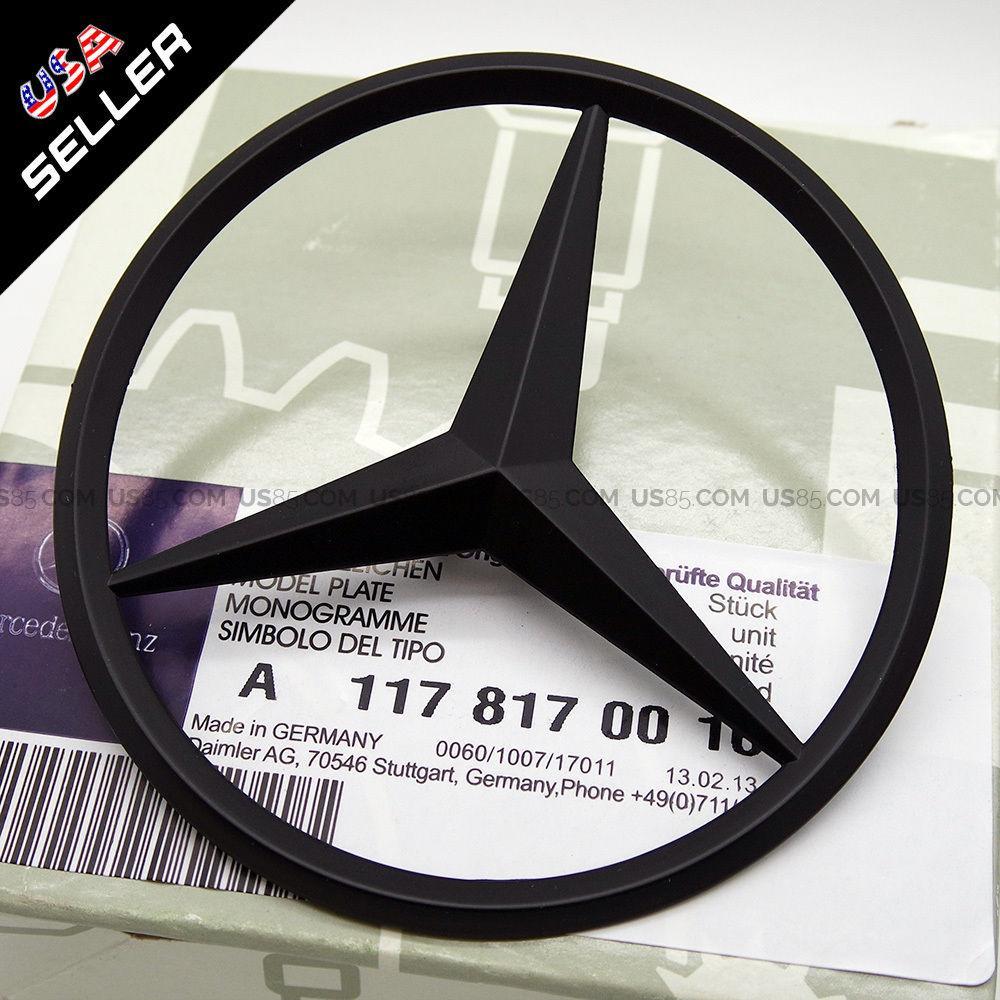 Mercedes-Benz Star Logo - Genuine Black Mercedes Benz Star Logo Trunk Rear Emblem W117 Badges