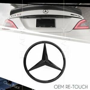 Mercedes-Benz Star Logo - OEM 3 POINT REAR GLOSS BLACK STAR LOGO EMBLEM FOR MERCEDES BENZ CLS ...