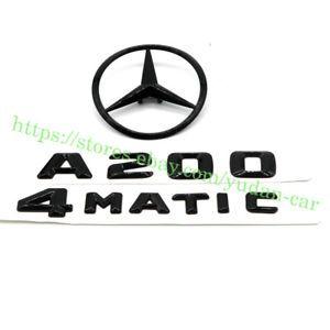 Mercedes-Benz Star Logo - Mercedes-Benz A Class W176 GLOSS BLACK 3 Piece Rear Badge ...