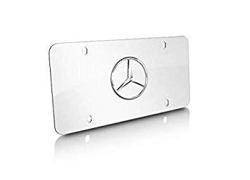 Mercedes-Benz Star Logo - Amazon.com: Mercedes-Benz Chrome Star Logo on Polished Steel License ...