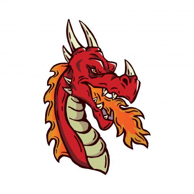 Dragon Head Logo - Angry dragon head logo character illustration Vector | Premium Download