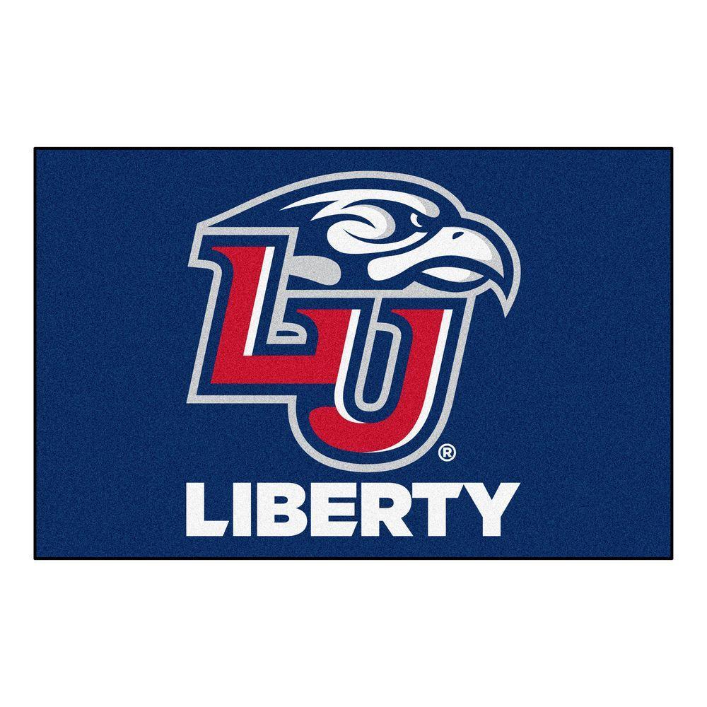 Lu Logo - FANMATS NCAA Liberty University LU Logo Blue 2 ft. x 3 ft. Area Rug ...