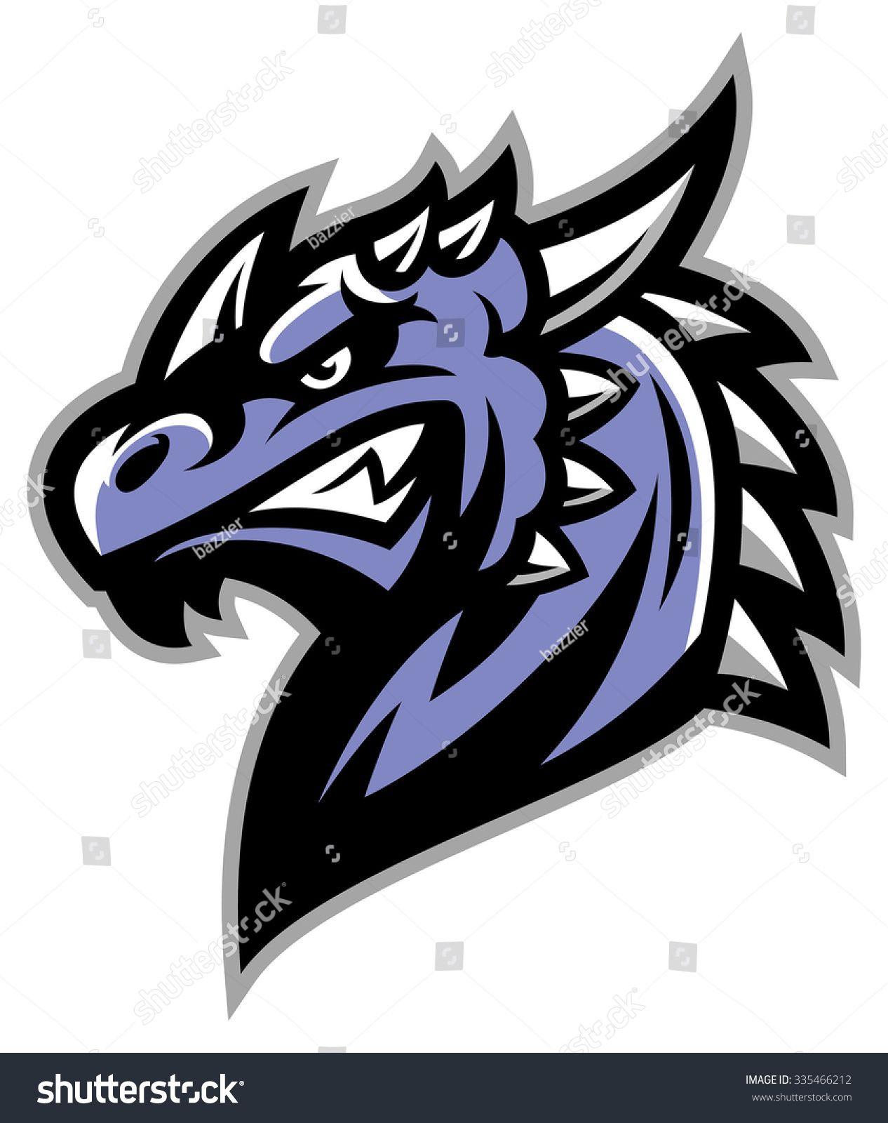 Dragon Head Logo - stock-vector-dragon-head- | Logos | Logos, Logo design, Sports logo