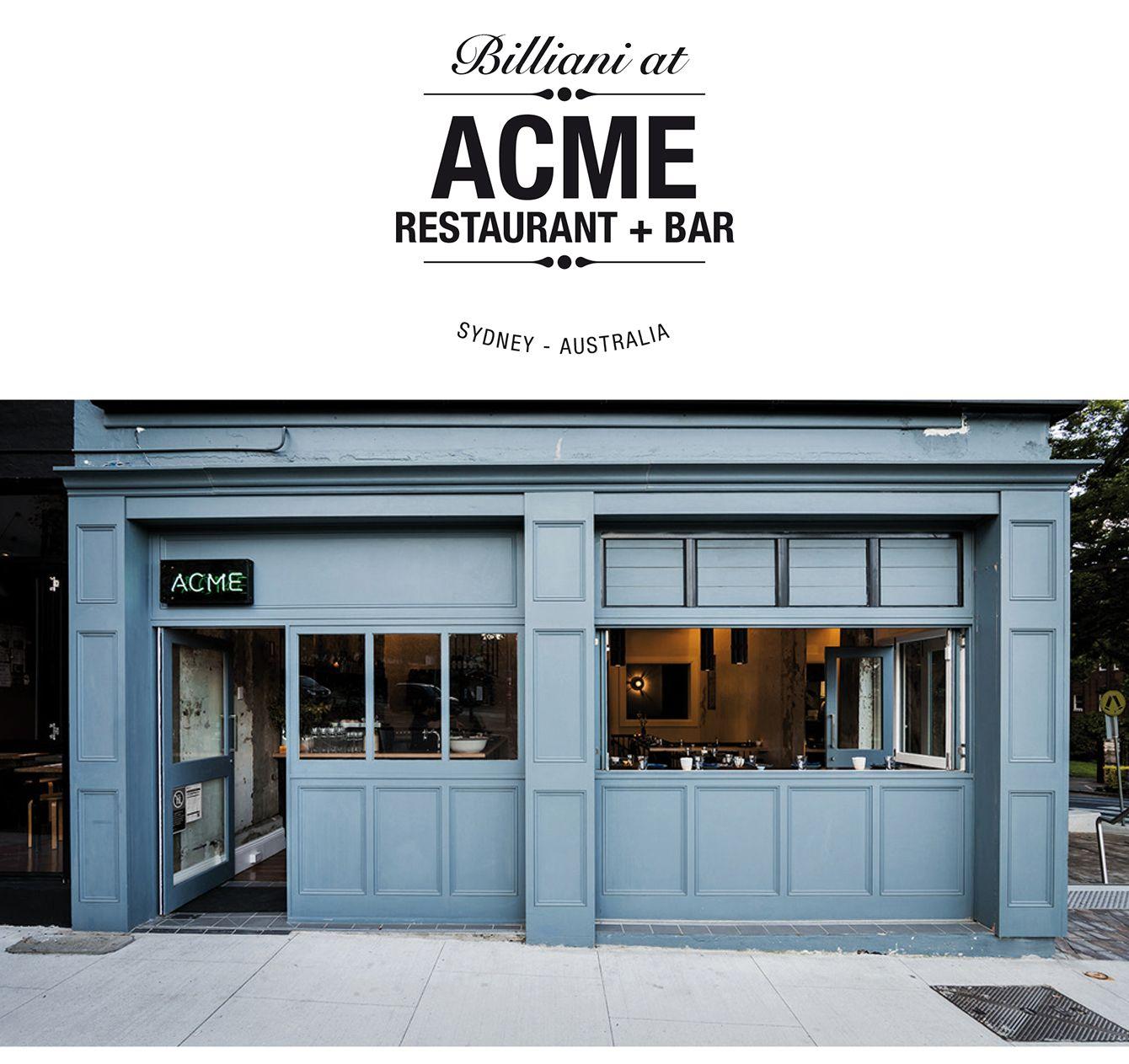Acme Restaurant Logo - Magazine August 2015 - Billiani