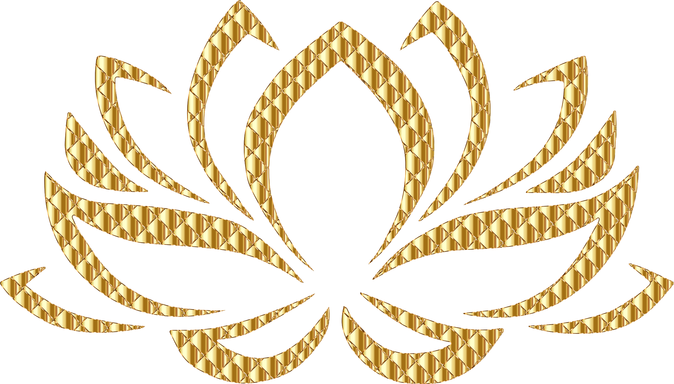 Gold Lotus Flower Logo - Clipart - Golden Lotus Flower No Background
