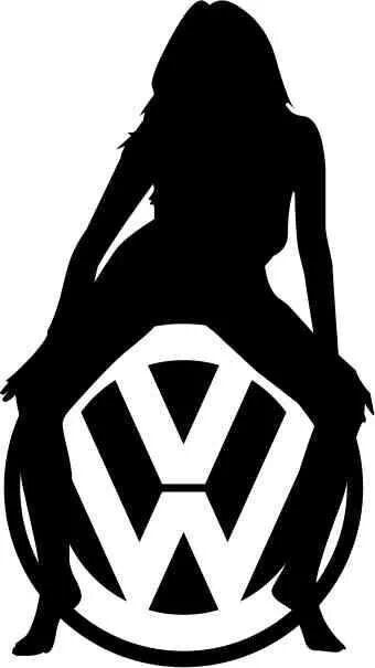 Funny VW Logo - VW Lady Vinyl Decal 5.5″x8″ – Lifestyle Graphx – Your #1 Source for ...