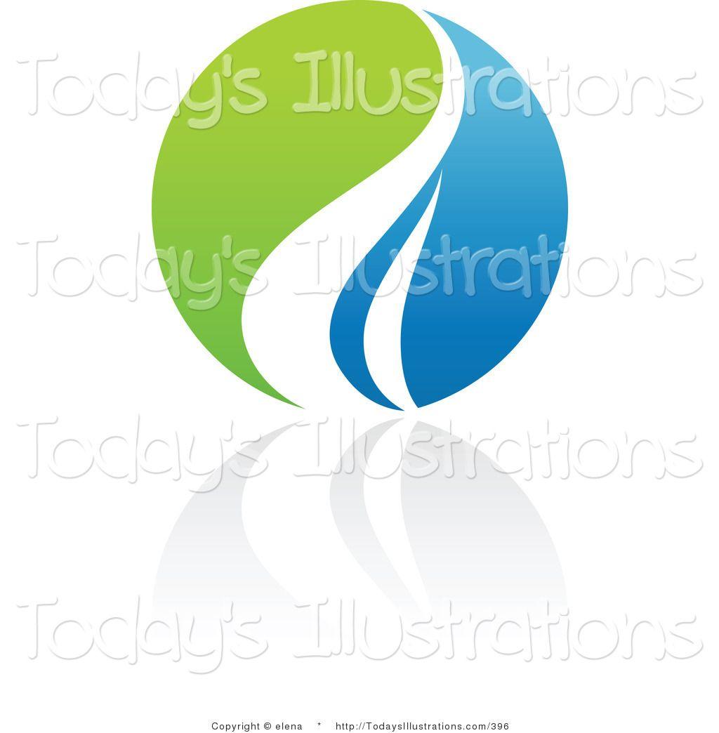Blue Green Circle Logo - Clipart Of A Blue And Green Pre Made Organic And Ecology Circle Logo