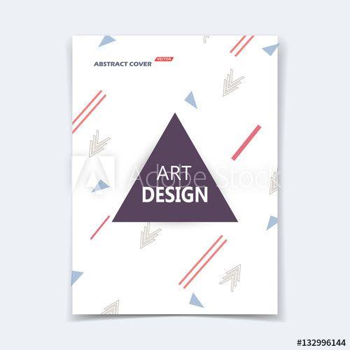 Red with White Arrow Logo - Abstract composition. Text frame surface. A4 brochure cover. Title ...