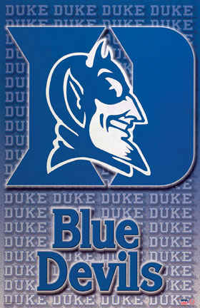 Duke University Blue Devils Logo - Duke University Blue Devils Sports Logo Art Poster