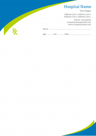 Doc RX Logo - Buy printed Doctor Prescription Pad Formats Online India