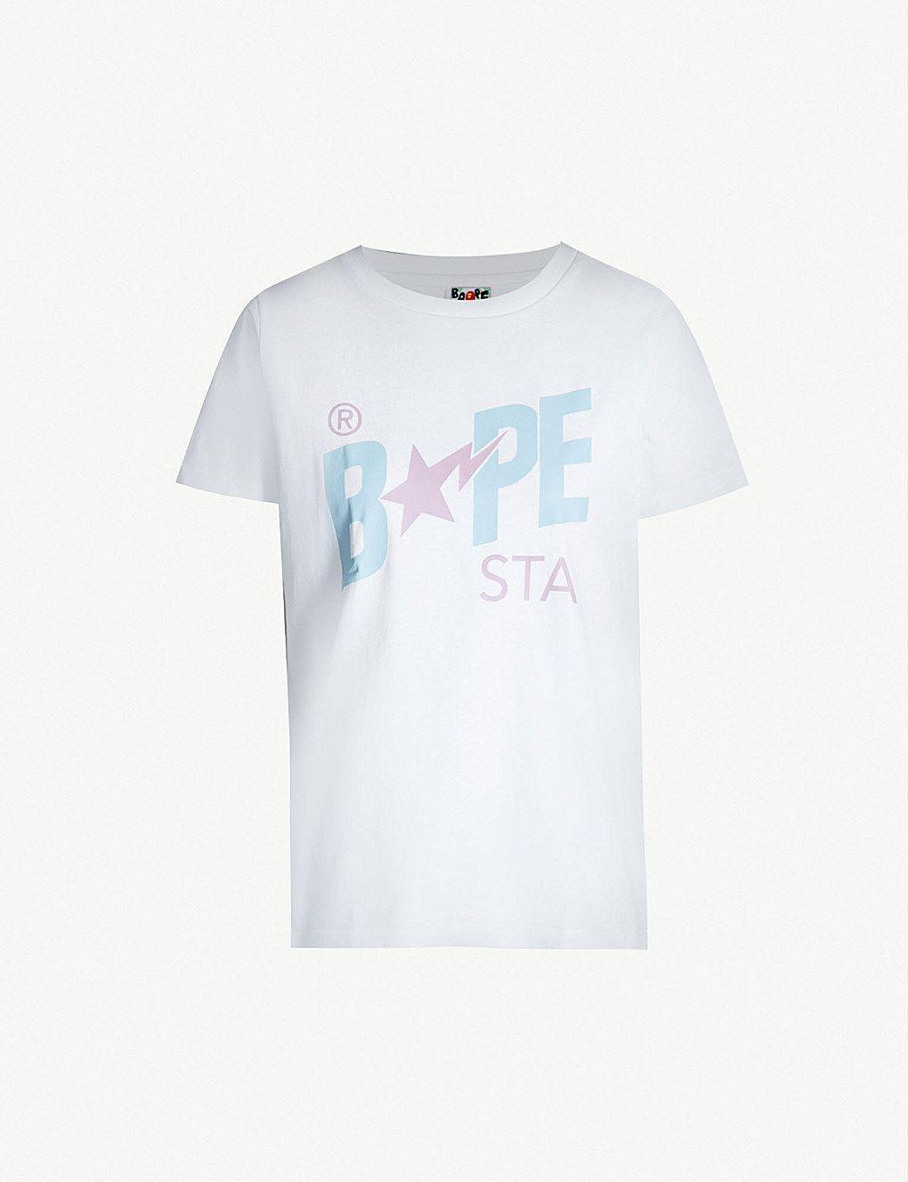 BAPE Bape Sta Logo - BAPE - Bapesta logo-print cotton-jersey T-shirt | Selfridges.com