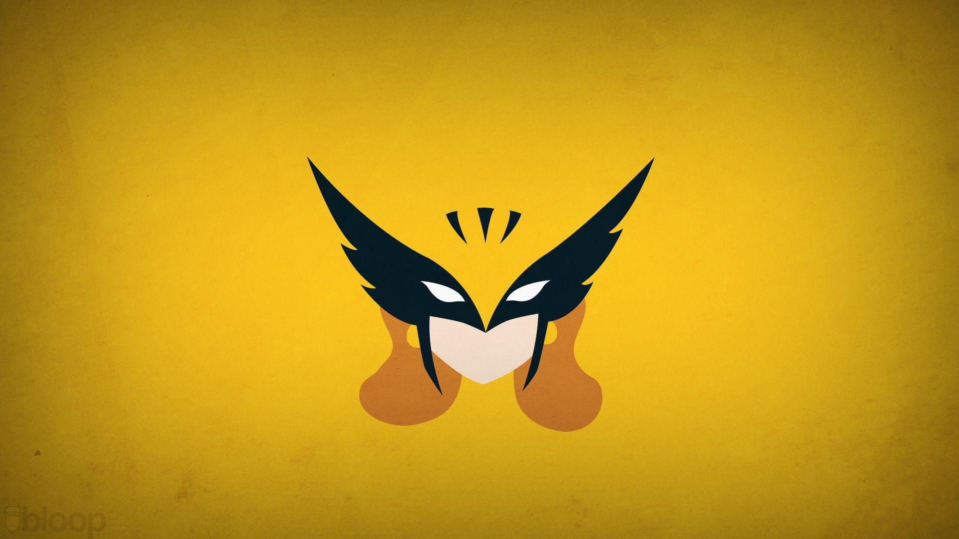 Hawkgirl Logo - Wallpaper : illustration, minimalism, logo, yellow, hero, superhero