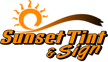 Tint Shop Logo - Sunset Tint & Sign Island Window Tint, Vehicle Wraps, Signs