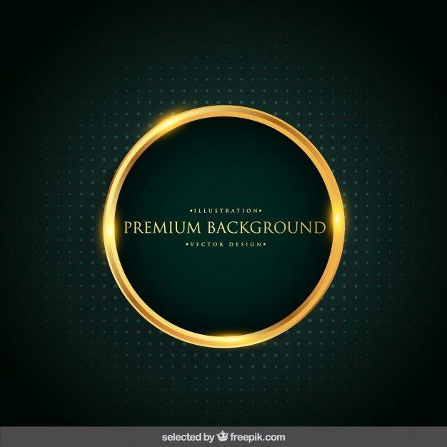 Black and Gold Circle Logo - Background with gold circle Vector