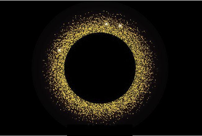 Black and Gold Circle Logo - Shine Golden Circle On A Black Background, Golden, Shine, Round