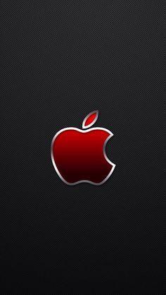 Red and Black Apple Logo - Black with Red Trim Apple on Black Wallpaper. sheik in 2019