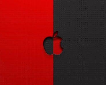 Red and Black Apple Logo - apple logo iPhone Wallpapers