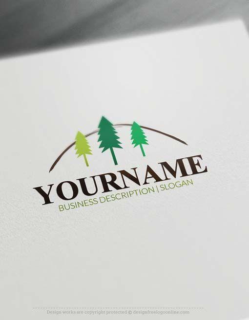 Who Has a Tree Logo - Free Logo Maker Forest tree Logo design | Design Free Logo Online ...