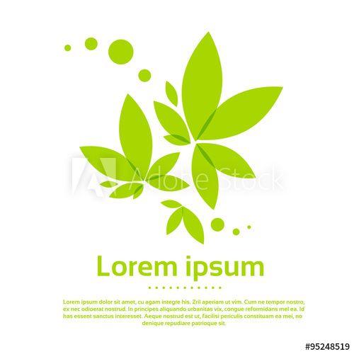 Who Has a Tree Logo - Tree Logo Icon with Green Leaves Vector this stock vector