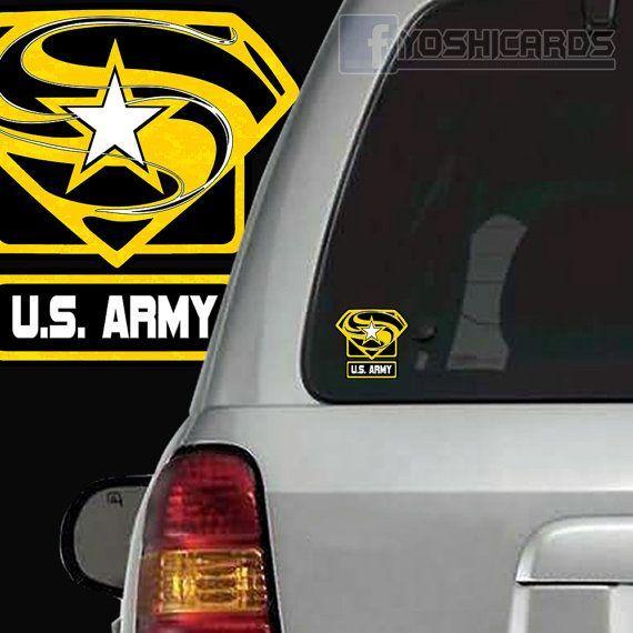 Army Superman Logo - US Army Super Soldier Logo Window Car Laptop Decal<br>Hybrid United ...
