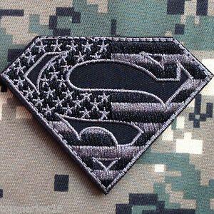 Army Superman Logo - USA AMERICAN FLAG SUPERMAN LOGO US ARMY TACTICAL MORALE ACU DARK ...