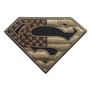 Army Superman Logo - SUPERMAN AMERICAN FLAG USA ARMY TACTICAL US MILITARY OPS MULTICAM