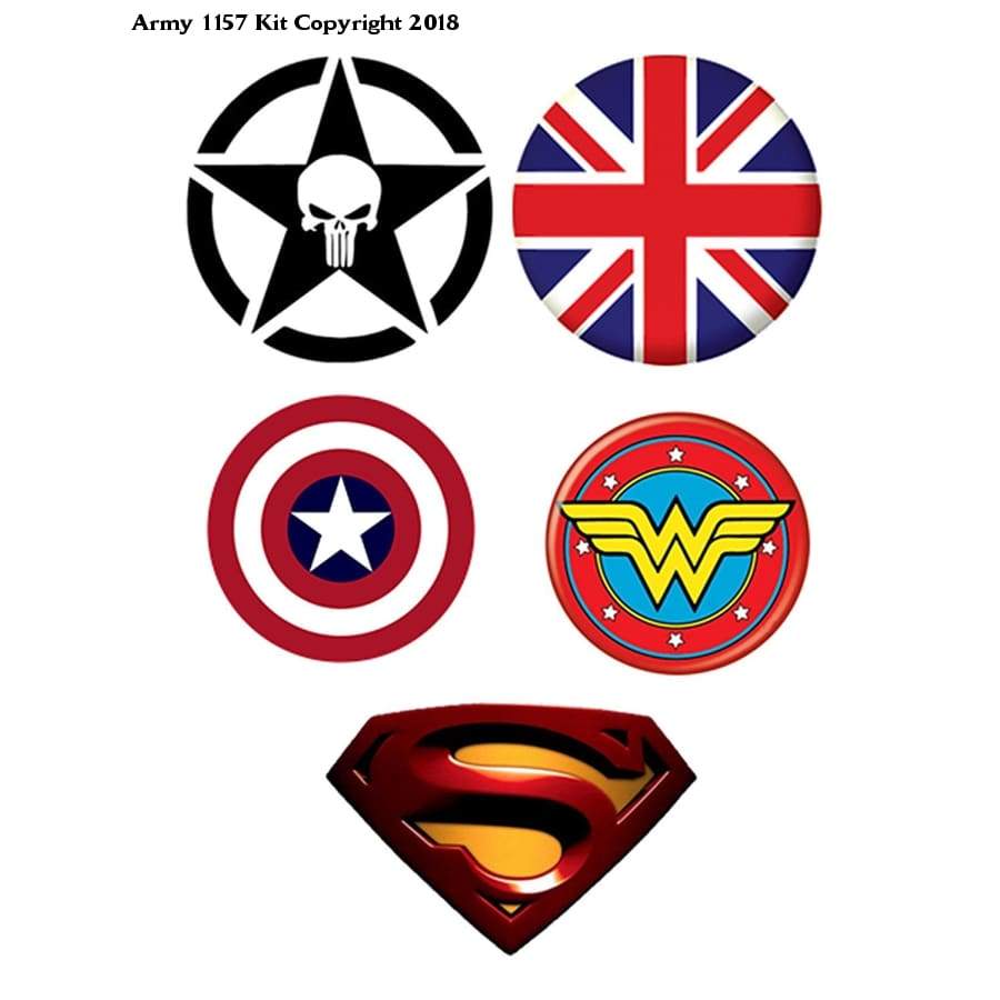 Army Superman Logo - Army 1157 Kits Ltd Veterans Owned Business mix Button Superman