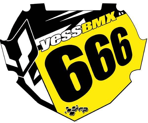 Box BMX Logo - Box Custom Yess Decal BMX Number Plate Sticker - BMX Race Plates