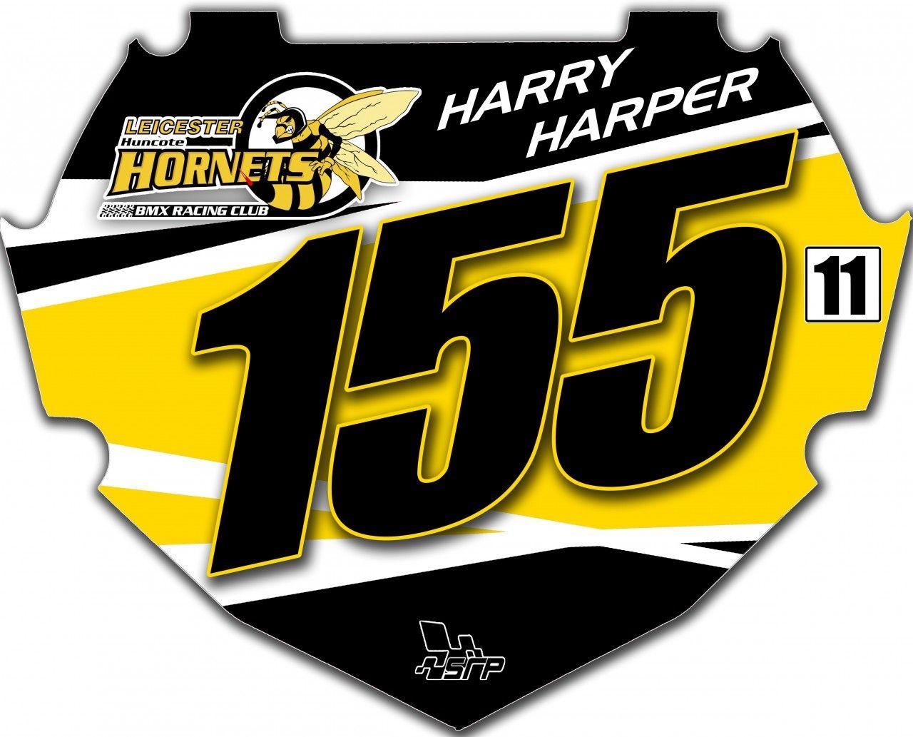 Box BMX Logo - Huncote Hornets Club Box Plate Pro or Mini BMX Number Plate Sticker ...