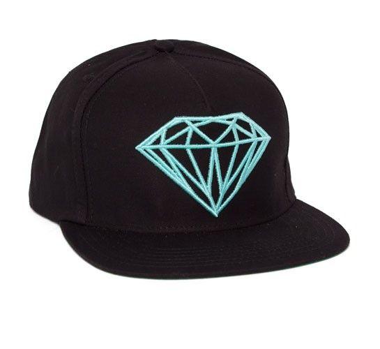 Black and Blue Diamond Logo - Diamond Supply Co. Brilliant Snapback Cap (Black/Diamond Blue ...