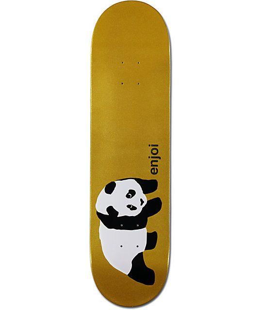 Panda Skateboard Logo - Enjoi Gold Panda 8.1 Skateboard Deck