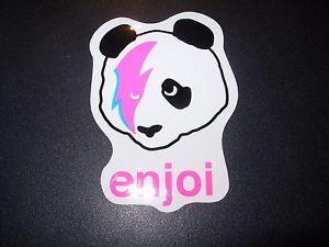 Panda Skateboard Logo - ENJOI Ziggy David Bowie Pink Panda Logo Sticker 3.5