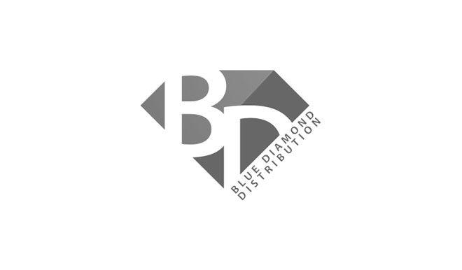 Black and Blue Diamond Logo - Blue Diamond Distribution - EIGHTYDESIGN
