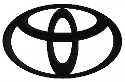 Black and White Toyota Logo - Decal, Auto Manufacturer, Toyota Logo Large, 22 1/2