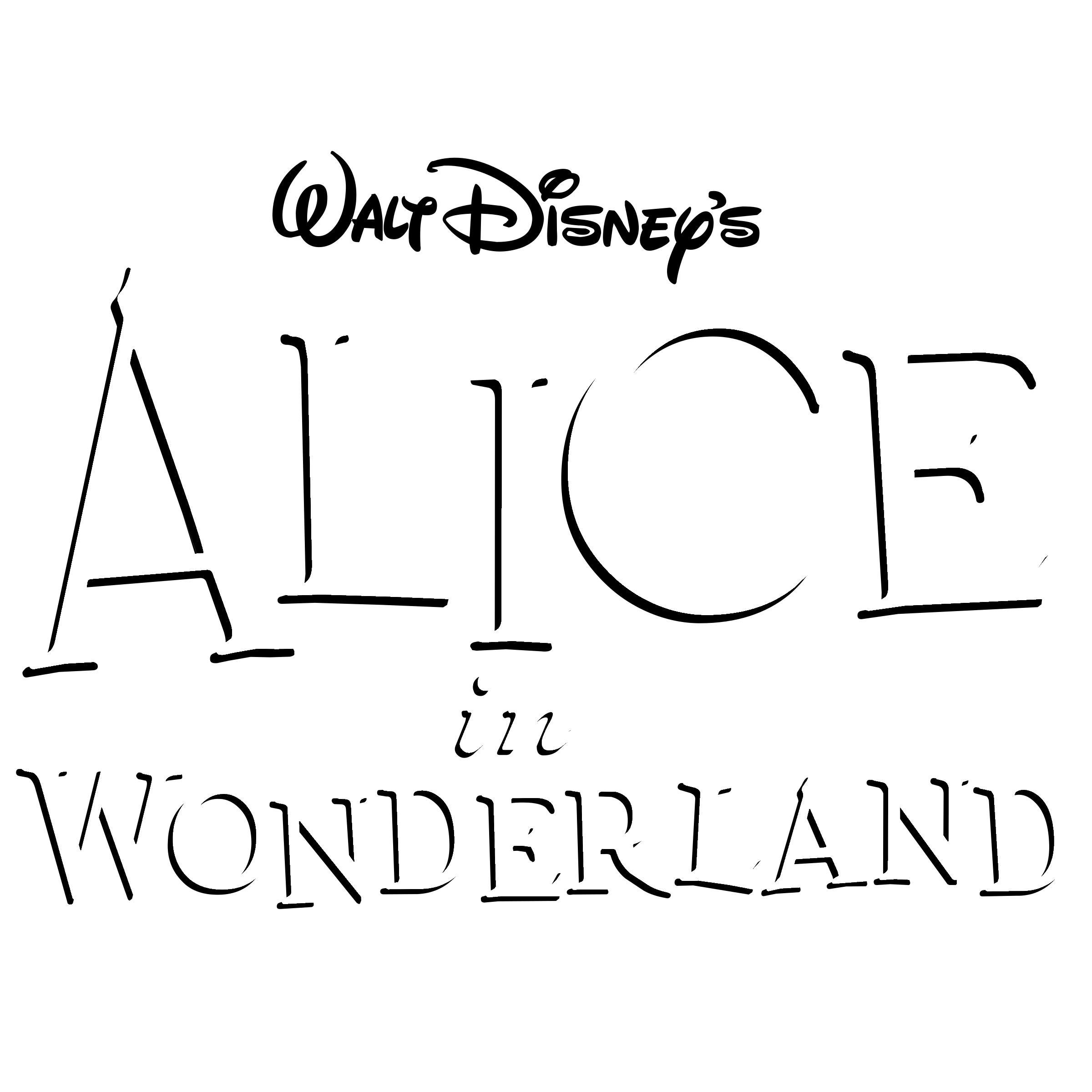 Disney's Alice in Wonderland Logo - Disney's Alice in Wonderland Logo PNG Transparent & SVG Vector