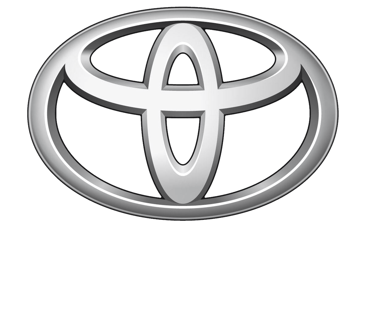 Black and White Toyota Logo - Toyota Symbol Logo transparent PNG - StickPNG