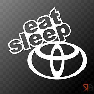Black and White Toyota Logo - Eat Sleep Toyota - Vinyl decal sticker with Toyota logo Celica Supra ...