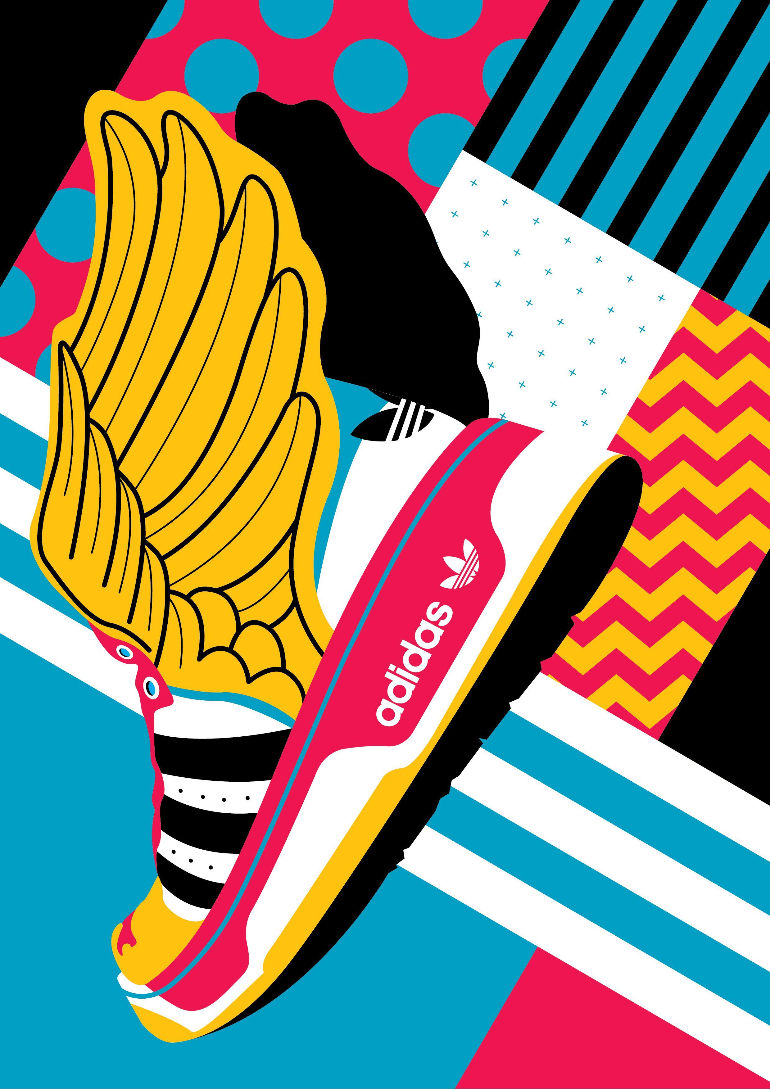 Pop Art Adidas Logo - Poster: Adidas Wings 2.0 #polivanov #adidas #adidasoriginals