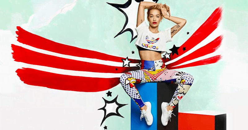 Pop Art Adidas Logo - Rita Ora Goes Pop Art For Latest Adidas Collection