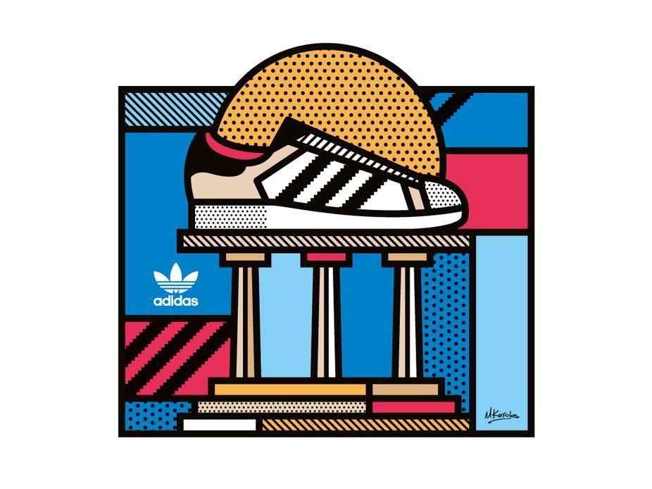 Pop Art Adidas Logo - Adidas Originals Sticker