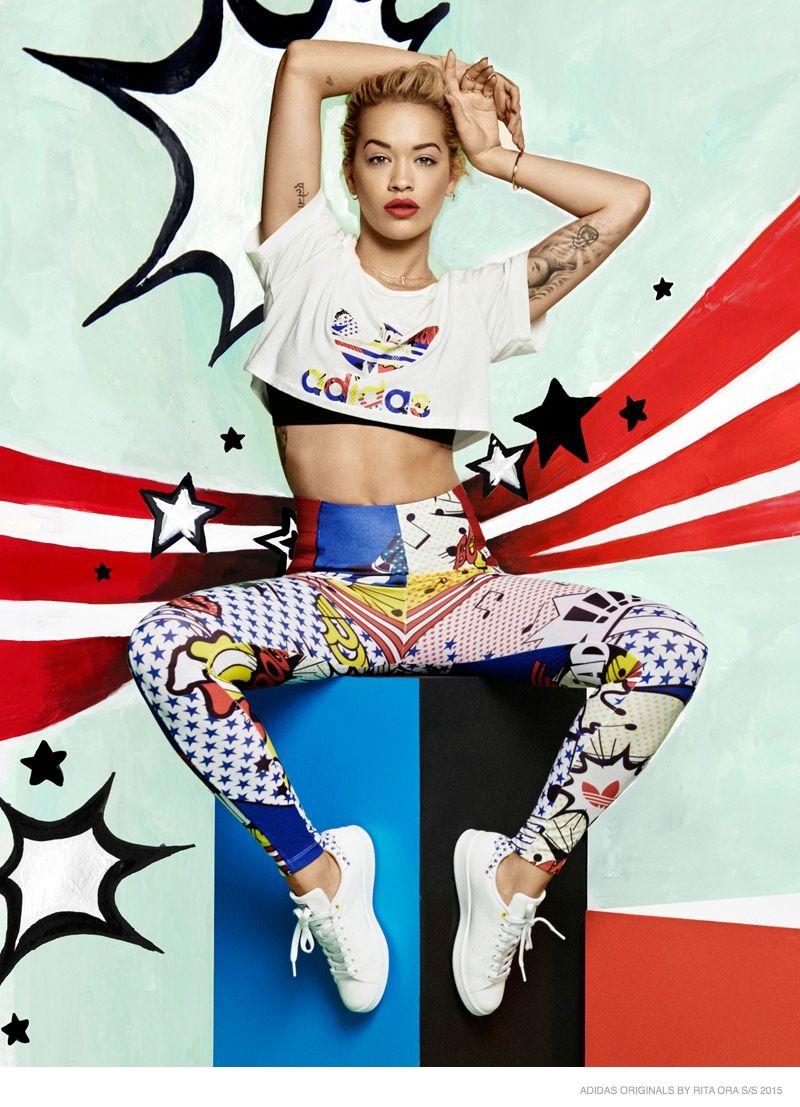 Pop Art Adidas Logo - Rita Ora Links Up with adidas Originals for Pop Art Inspired Spring ...