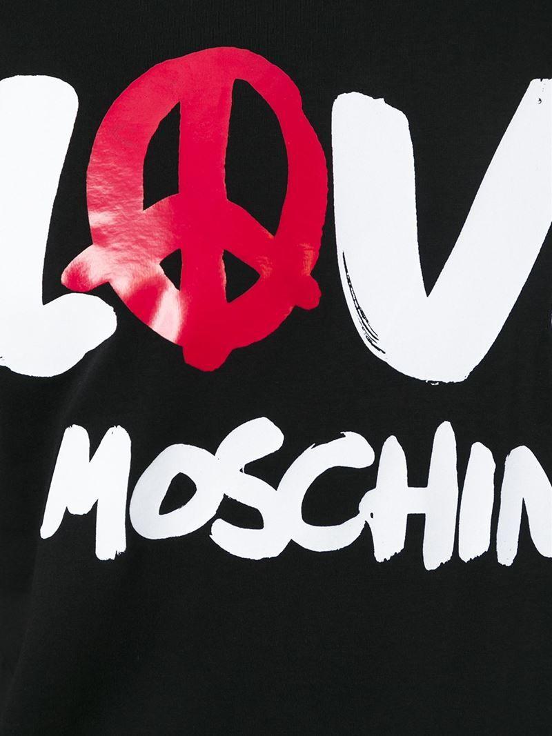 Love Moschino Logo - Love Moschino Logo Print T-Shirt in Black for Men - Lyst