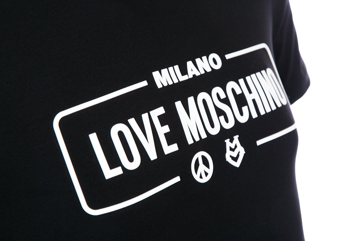 Love Moschino Logo - Moschino Love Moschino Rubber Logo T Shirt in Black | Norton Barrie