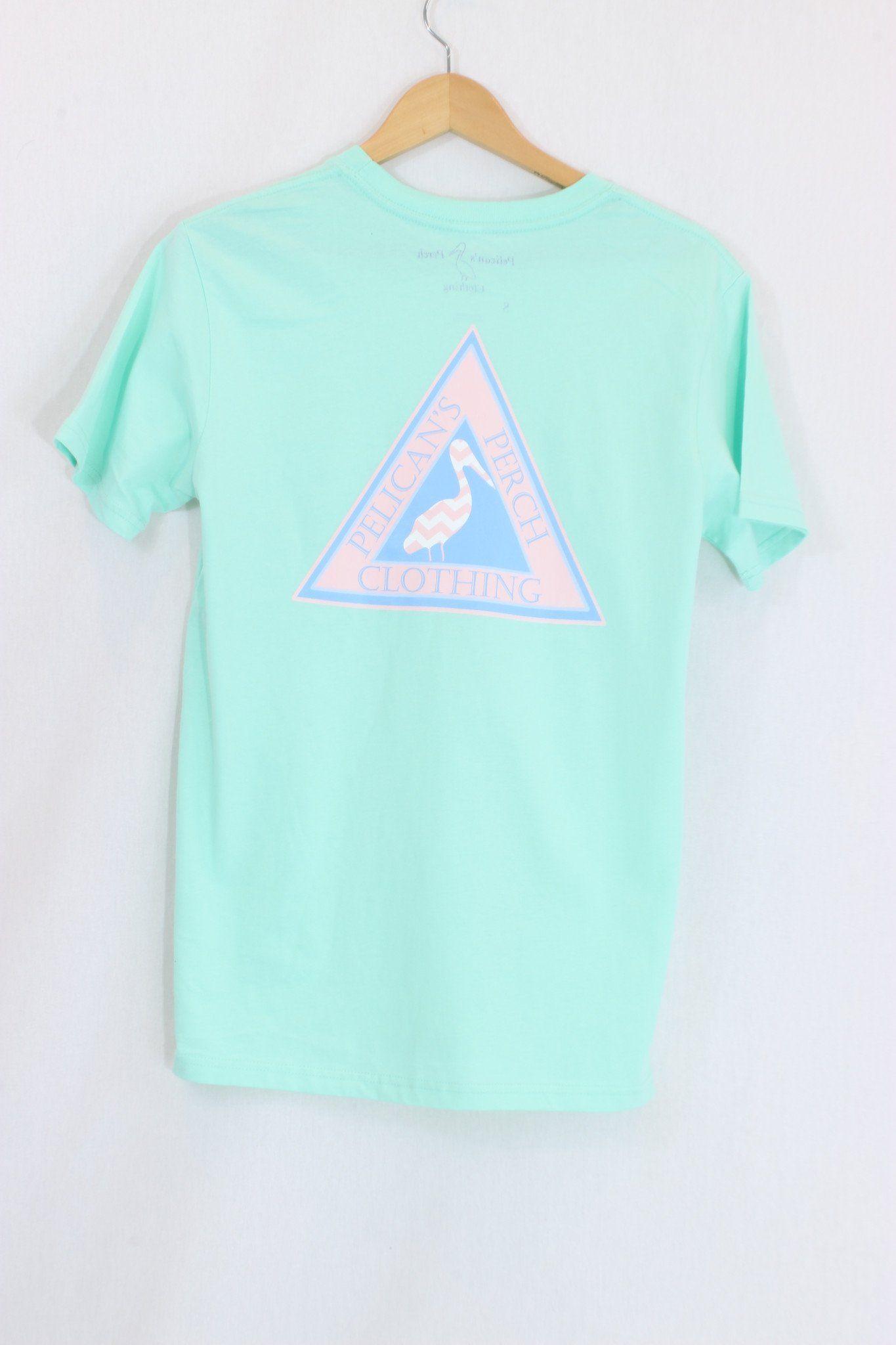 Green Chevron Logo - Pink Chevron Logo T Shirt's Perch Clothing