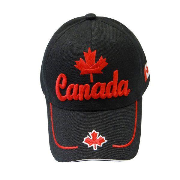 Red Maple Leaf of a Word Logo - CANADA BLACK COUNTRY FLAG WITH RED WORD CANADA & MAPLE LEAF EM